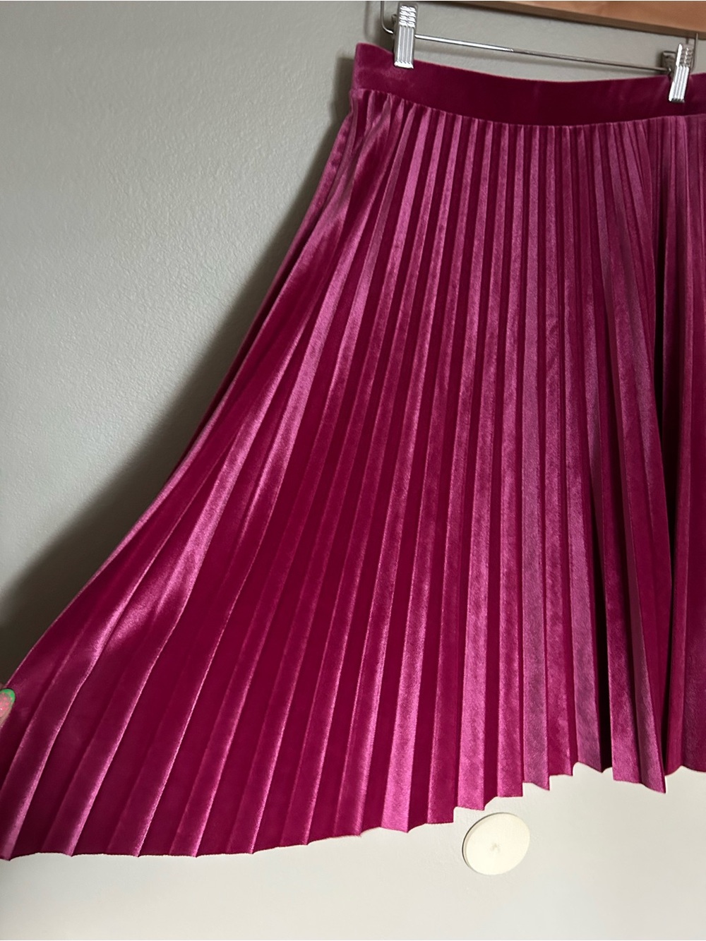 rave Pleated Circle Skirt in Fuchsia